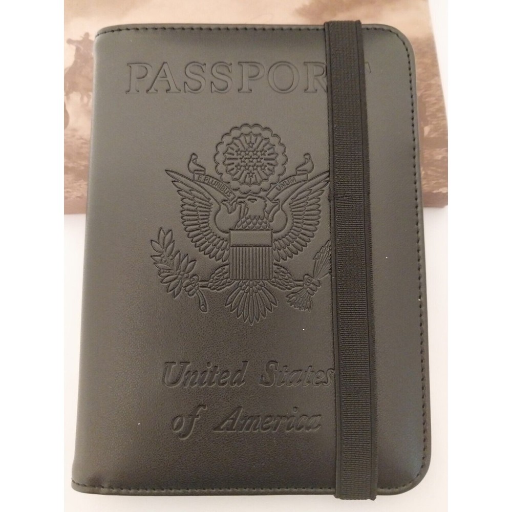 Wallet Holder Slim Leather Travel Passport  RFID Blocking ID Card Case Cover USA